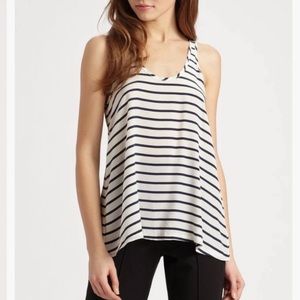 Theory | Lorrie Silk Stripe Tank Top